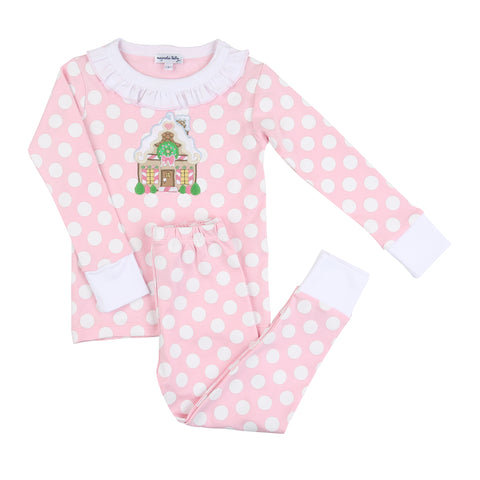 Magnolia Baby Ruffle Long Sleeve PJ Set - Gingerbread Fun - Let Them Be Little, A Baby & Children's Clothing Boutique