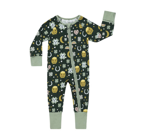Emerson & Friends Bamboo Convertible Footie - Lucky Charm - Let Them Be Little, A Baby & Children's Clothing Boutique