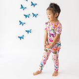 Posh Peanut Basic Short Sleeve Pajamas - Watercolor Butterfly - Let Them Be Little, A Baby & Children's Clothing Boutique