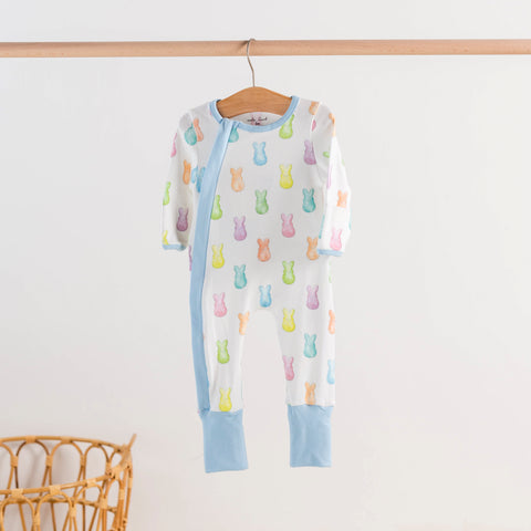 Nola Tawk Organic Cotton Convertible Zip Pajama - Hoppy Easter - Let Them Be Little, A Baby & Children's Clothing Boutique