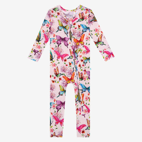 Posh Peanut Convertible One Piece - Watercolor Butterfly - Let Them Be Little, A Baby & Children's Clothing Boutique