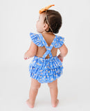 Posh Peanut Poplin Ruffled Cap Sleeve Bubble Romper - Colette - Let Them Be Little, A Baby & Children's Clothing Boutique