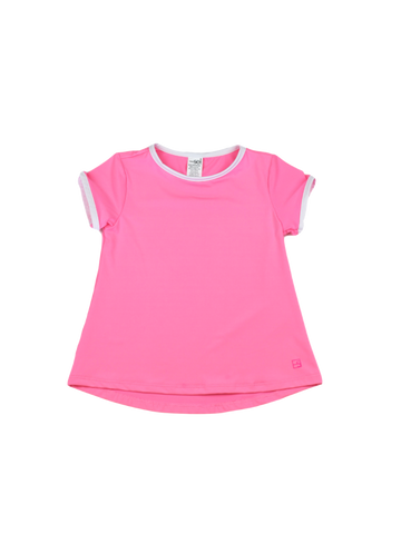 Set Athleisure Bridget Basic Tee - Pink/White - Let Them Be Little, A Baby & Children's Clothing Boutique