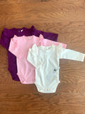 Cotton Bloom Ruffle Bodysuit Long Sleeve - Plum - Let Them Be Little, A Baby & Children's Boutique