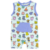 Macaron + Me Tank Shortie Romper - Silly Monsters - Let Them Be Little, A Baby & Children's Clothing Boutique