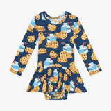 Posh Peanut Long Sleeve Twirl Skirt Bodysuit - Milk & Cookies - Let Them Be Little, A Baby & Children's Clothing Boutique