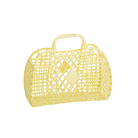 Sun Jellies Retro Basket Small - Yellow - Let Them Be Little, A Baby & Children's Boutique