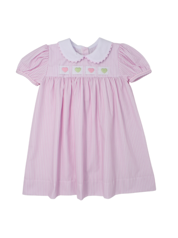 Lullaby Set Ruth Ribbon Dress - Pink Pinstripe PRESALE - Let Them Be Little, A Baby & Children's Clothing Boutique