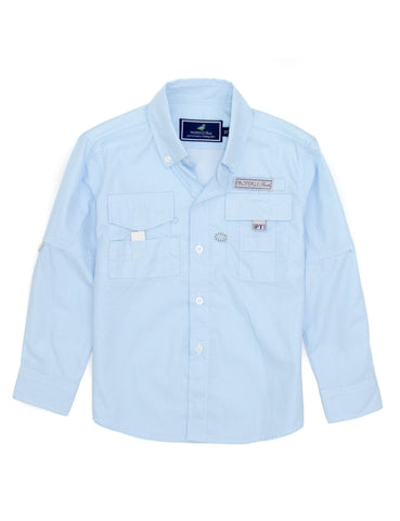 Properly Tied Performance Fishing Shirt - Aqua - Let Them Be Little, A Baby & Children's Clothing Boutique