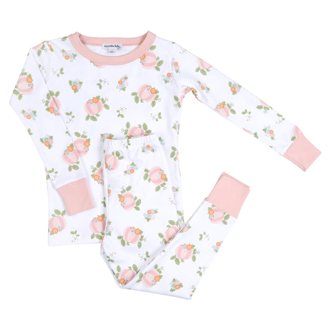 Magnolia Baby Long Sleeve PJ Set - Pink Pumpkin - Let Them Be Little, A Baby & Children's Clothing Boutique