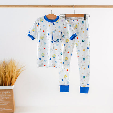 Nola Tawk Short Sleeve Organic Cotton PJ Set - Out of this World - Let Them Be Little, A Baby & Children's Clothing Boutique