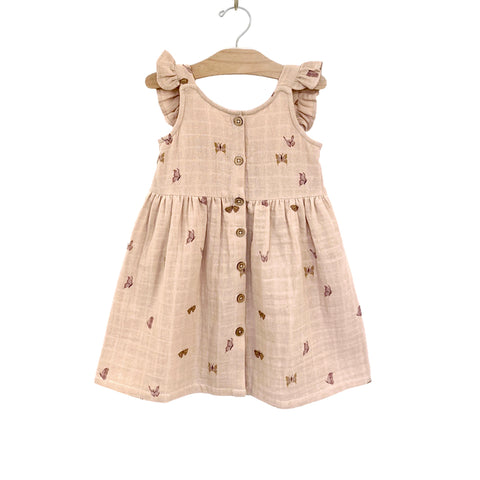 City Mouse Shoulder Strap Dress - Butterflies - Let Them Be Little, A Baby & Children's Clothing Boutique