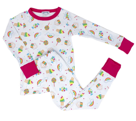 Magnolia Baby Long Sleeve PJ Set - Rainbow Treats - Let Them Be Little, A Baby & Children's Boutique