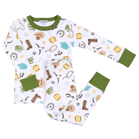 Magnolia Baby Long Sleeve PJ Set - Howdy Partner! - Let Them Be Little, A Baby & Children's Clothing Boutique