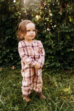 City Mouse Button Side Button Romper - Rosewood Flannel - Let Them Be Little, A Baby & Children's Clothing Boutique