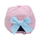 Bits & Bows Baseball Hat Palmer Pink w/ Light Blue Bow - Rainbow - Let Them Be Little, A Baby & Children's Clothing Boutique