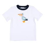 Magnolia Baby Applique Short Sleeve Tee - Pelican Beach Combo - Let Them Be Little, A Baby & Children's Clothing Boutique