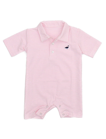 Properly Tied Jackson Polo Shortall - Light Pink - Let Them Be Little, A Baby & Children's Clothing Boutique