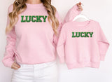 Sweet Wink Adult Long Sleeve Patch Sweatshirt - Lucky Lt. Pink - Let Them Be Little, A Baby & Children's Clothing Boutique