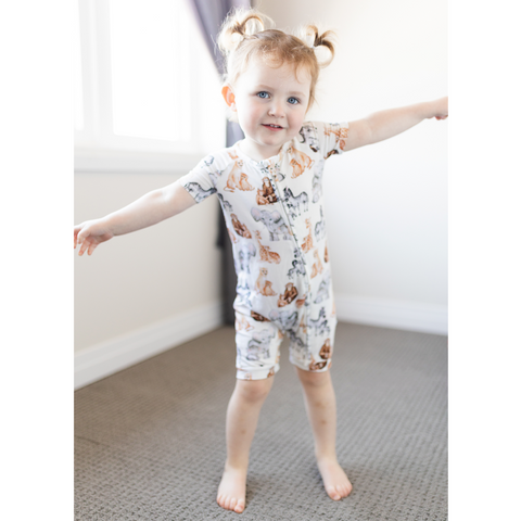 Hanlyn Collective Short Sleeve Zip Shortie - Baby Mine - Let Them Be Little, A Baby & Children's Clothing Boutique