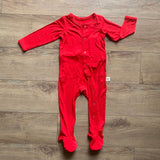 Kozi & Co Snap Footie - Solid Holiday Red - Let Them Be Little, A Baby & Children's Boutique