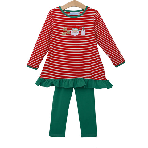 Trotter Street Kids Ruffle Pants Set - Milk & Cookies - Let Them Be Little, A Baby & Children's Clothing Boutique