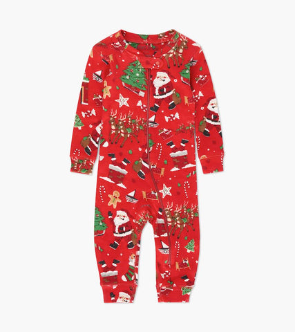 Books to Bed Infant Zip Coverall - Twas the Night Before Christmas (book not included) - Let Them Be Little, A Baby & Children's Clothing Boutique