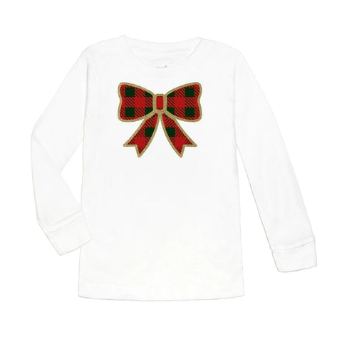 Sweet Wink Long Sleeve Tee - Christmas Plaid Bow - Let Them Be Little, A Baby & Children's Clothing Boutique