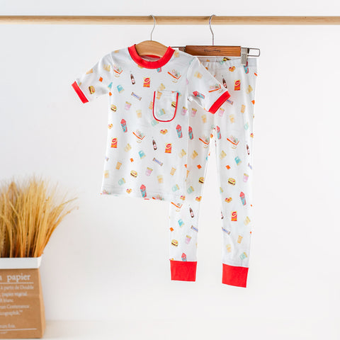 Nola Tawk Short Sleeve Organic Cotton PJ Set - Texas Foodie - Let Them Be Little, A Baby & Children's Clothing Boutique