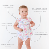 Parz by Posh Peanut Ruffled Cap Sleeve Bubble Romper - Alexandria - Let Them Be Little, A Baby & Children's Clothing Boutique