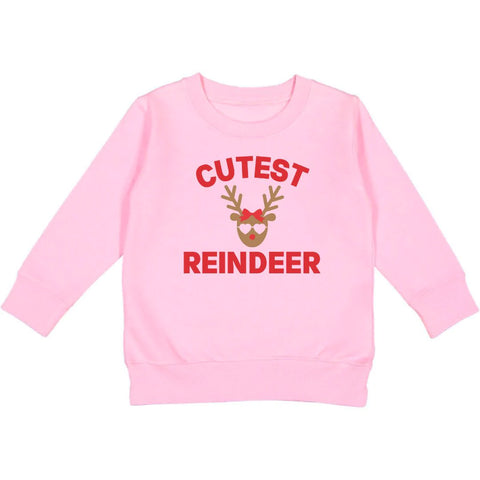Sweet Wink Long Sleeve Sweatshirt - Cutest Reindeer - Let Them Be Little, A Baby & Children's Clothing Boutique