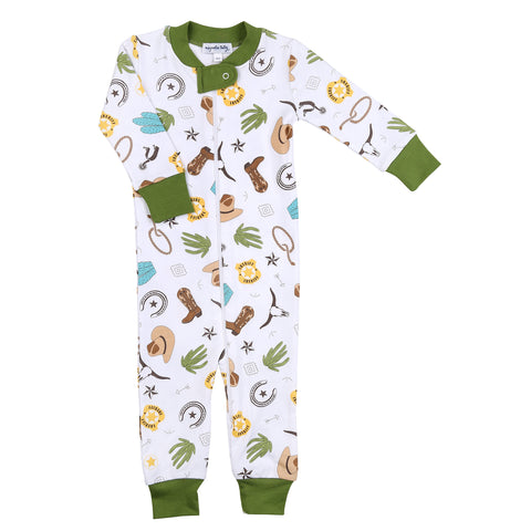 Magnolia Baby Zipped PJ Romper - Howdy Partner! - Let Them Be Little, A Baby & Children's Clothing Boutique