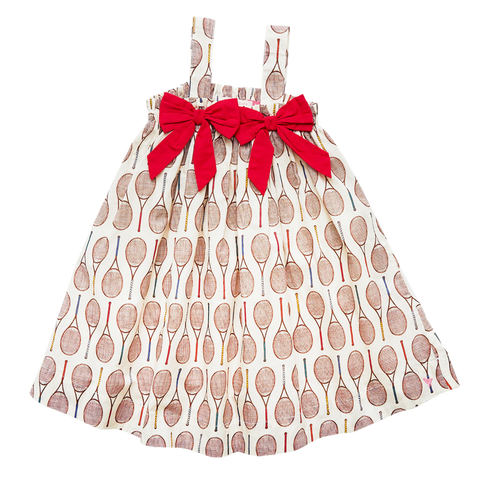 Pink Chicken Emma Lou Dress - Tennis Rackets - Let Them Be Little, A Baby & Children's Clothing Boutique