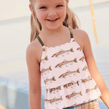 Pink Chicken Joy Tankini - Pink Rainbow Trout - Let Them Be Little, A Baby & Children's Clothing Boutique