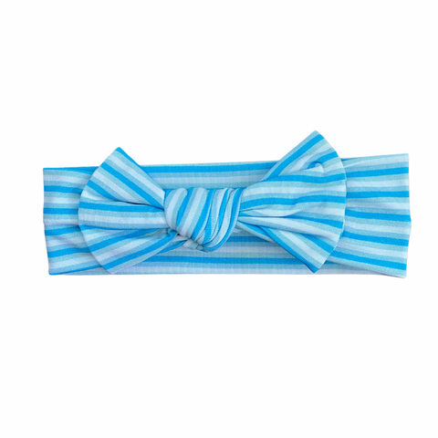 Macaron + Me Bow Headband - Ocean Stripe - Let Them Be Little, A Baby & Children's Clothing Boutique