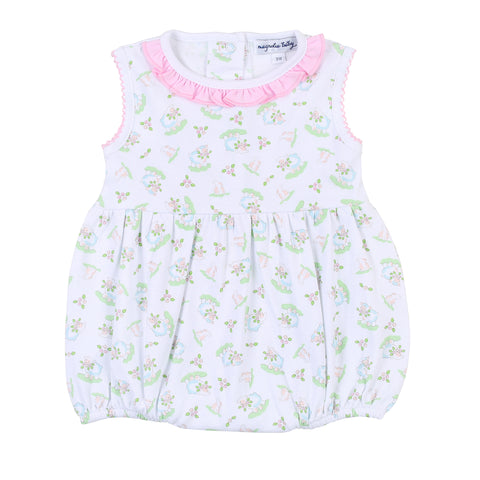 Magnolia Baby Printed Sleeveless Girl Bubble - Precious Lamb and Bunny - Let Them Be Little, A Baby & Children's Clothing Boutique