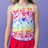 Macaron + Me Tank - Rainbow Hearts - Let Them Be Little, A Baby & Children's Clothing Boutique