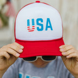 Sweet Wink Trucker Hat - Patriotic USA - Let Them Be Little, A Baby & Children's Clothing Boutique