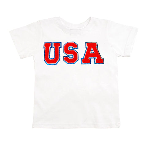 Sweet Wink Short Sleeve Patch Tee - USA - Let Them Be Little, A Baby & Children's Clothing Boutique
