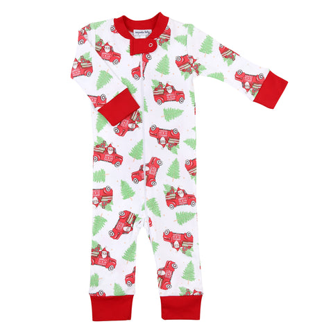 Magnolia Baby Zipped PJ Romper - Kringle's Treefarm - Let Them Be Little, A Baby & Children's Clothing Boutique