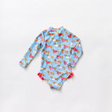 Pink Chicken Arden Swimsuit - Blue Dachshunds - Let Them Be Little, A Baby & Children's Clothing Boutique