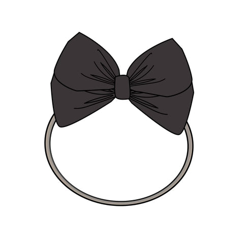 Macaron + Me Stretchy Nylon Bow Headband - Black PRESALE - Let Them Be Little, A Baby & Children's Clothing Boutique