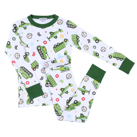 Magnolia Baby Long Sleeve PJ Set - Hooah! - Let Them Be Little, A Baby & Children's Clothing Boutique