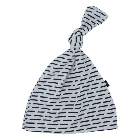 Sweet Bamboo Knot Hat - Black & White Dashes - Let Them Be Little, A Baby & Children's Boutique