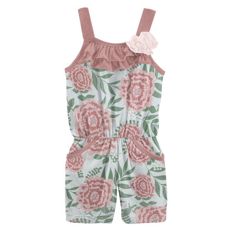 Kickee Pants Printed Flower Romper with Pockets - Fresh Air Florist - Let Them Be Little, A Baby & Children's Clothing Boutique