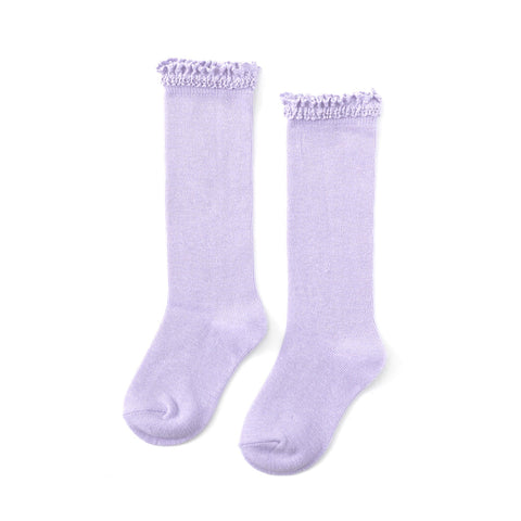 Little Stocking Co. Lace Top Knee Highs - Lavender - Let Them Be Little, A Baby & Children's Clothing Boutique
