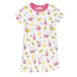 Baby Noomie Short Sleeve & Shorts PJ Set - Pink Lemonade - Let Them Be Little, A Baby & Children's Clothing Boutique