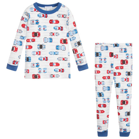 Magnolia Baby Long Sleeve PJ Set - Vroom Vroom - Let Them Be Little, A Baby & Children's Boutique