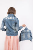 LE LA LO Women's Denim Beaded Jacket - Mama - Let Them Be Little, A Baby & Children's Clothing Boutique