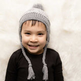Huggalugs Earflap Beanie lined w/ Fleece - Marled Grey - Let Them Be Little, A Baby & Children's Boutique